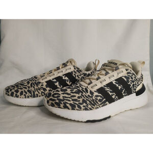 Women's Adidas Athletic GZ4681 Racer Shoes 5.5 Beige Black Leopard Print
